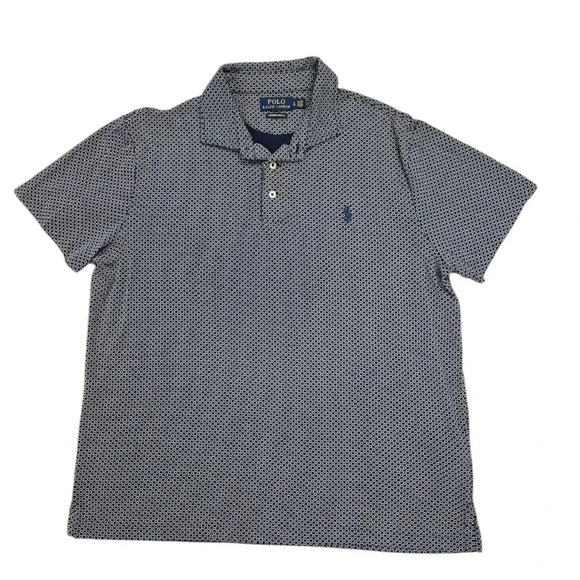Polo Ralph Lauren Other - Authentic Polo Ralph Lauren Shirt Mens Navy Circle Print Custom Slim Fit Navy